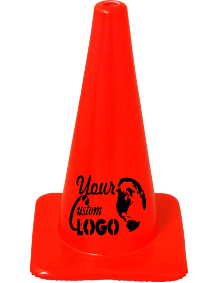 Orange 18\" Lakeside Plastics Traffic Cone, 3 lbs Solid Orange  | Single Color Graphic