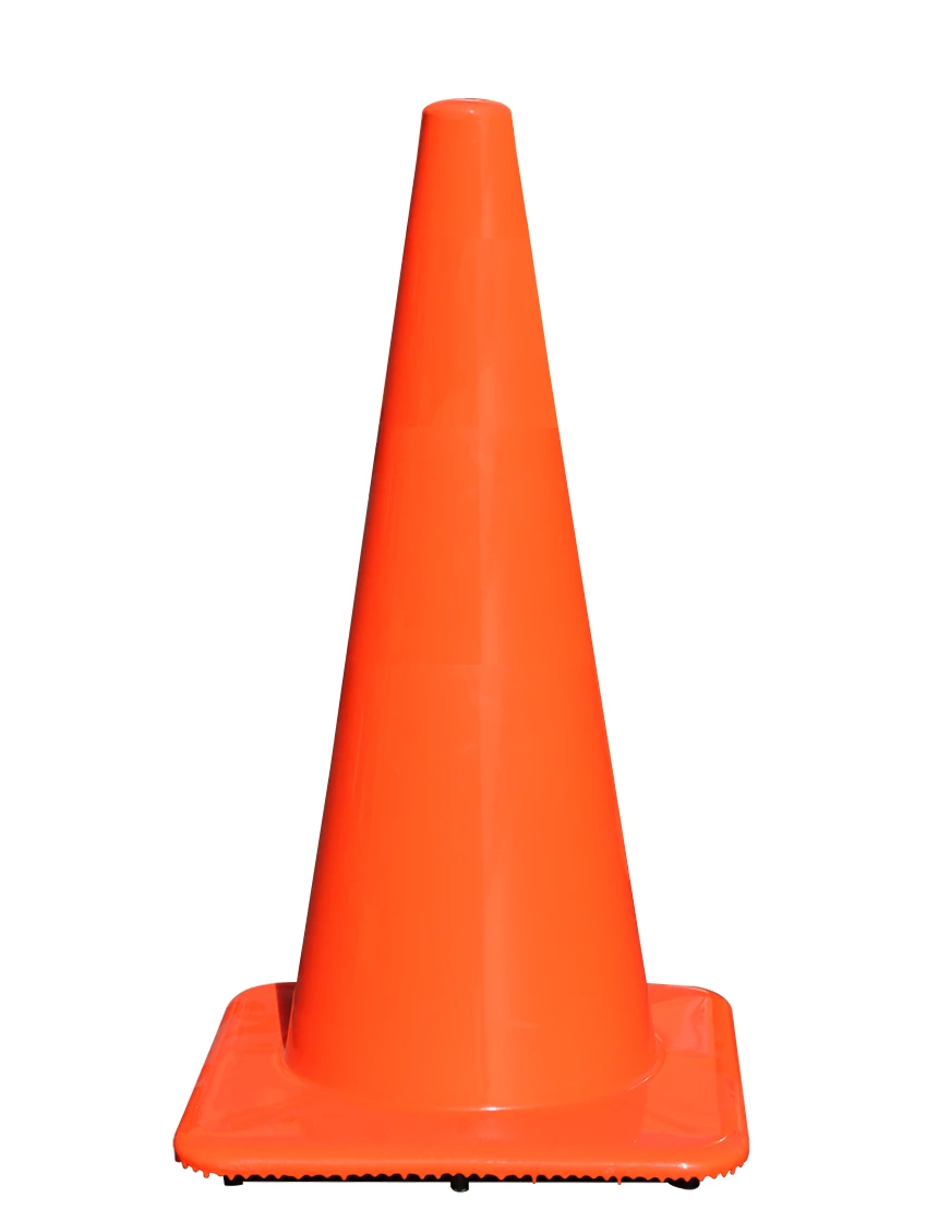 Orange 28\" Lakeside Plastics Traffic Cone, 7 lbs Solid Orange
