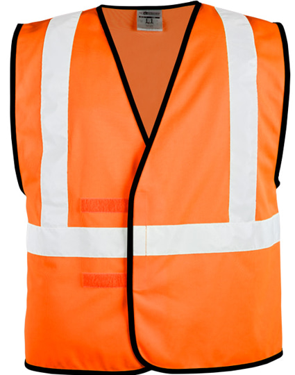 Orange Knit Vest, Class 2, Size M-Xl w/ Single Color Graphic