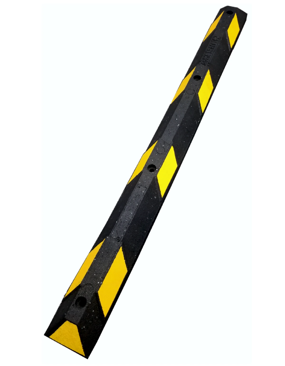 6 ft rubber parking blocks 5 in concrete bolts black yellow reflective