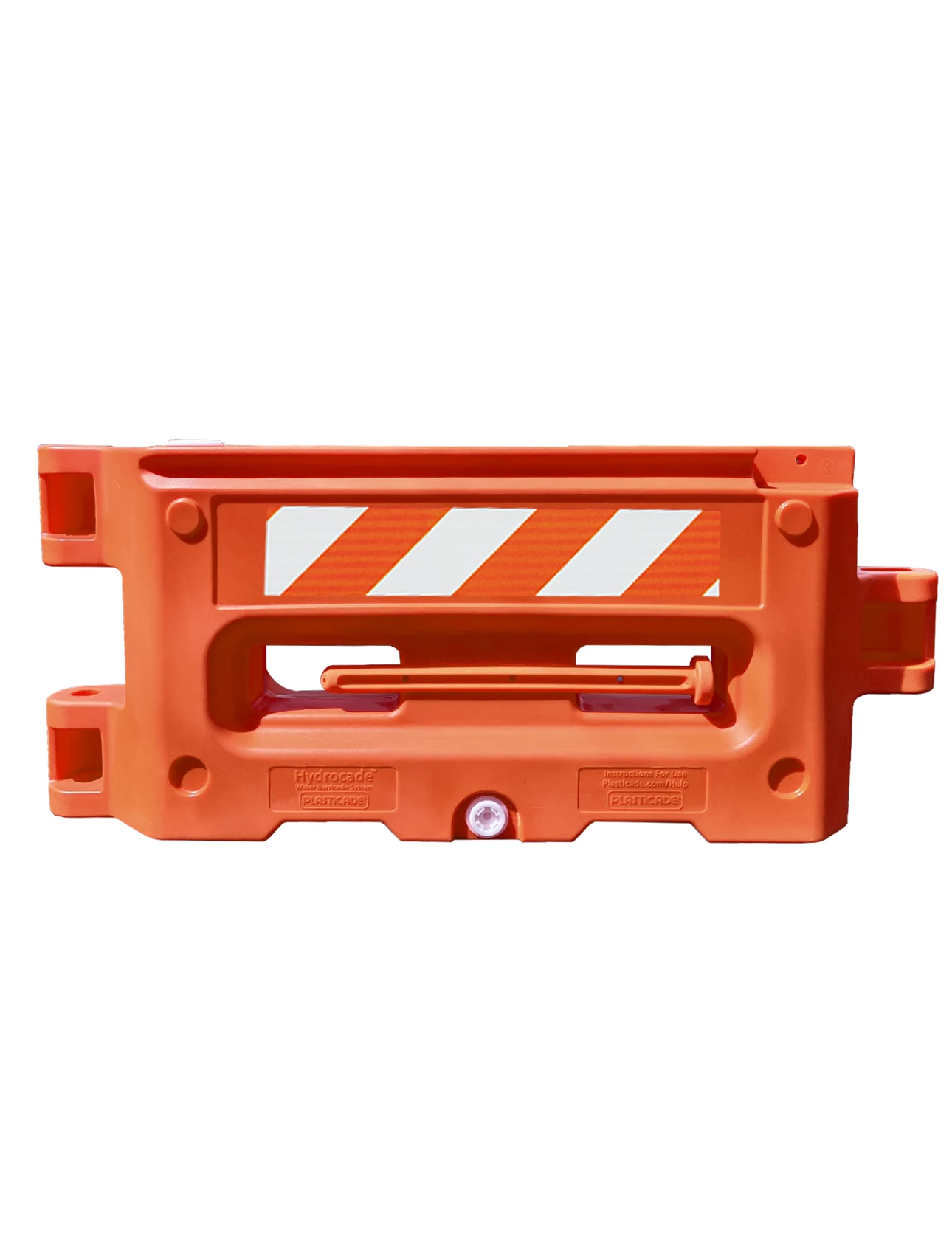 Orange, Hydrocade Water Barricade System with Engineer Grade (EG) Sheeting on Both (2) Sides \u0026 51\" Tall Fence Panel (84\" Top Fence Panel Height)