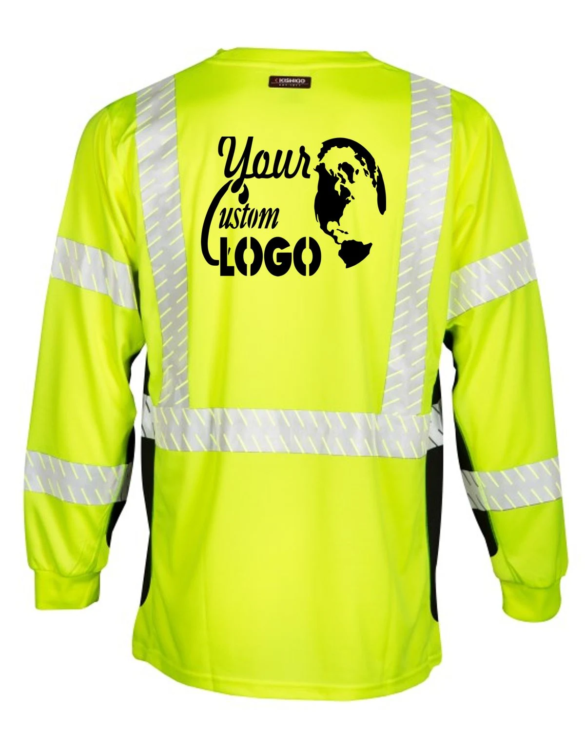 Kishigo Premium Black Cool Touch Long Sleeve Class 3 T Shirt Xl w/ Full Color Graphic