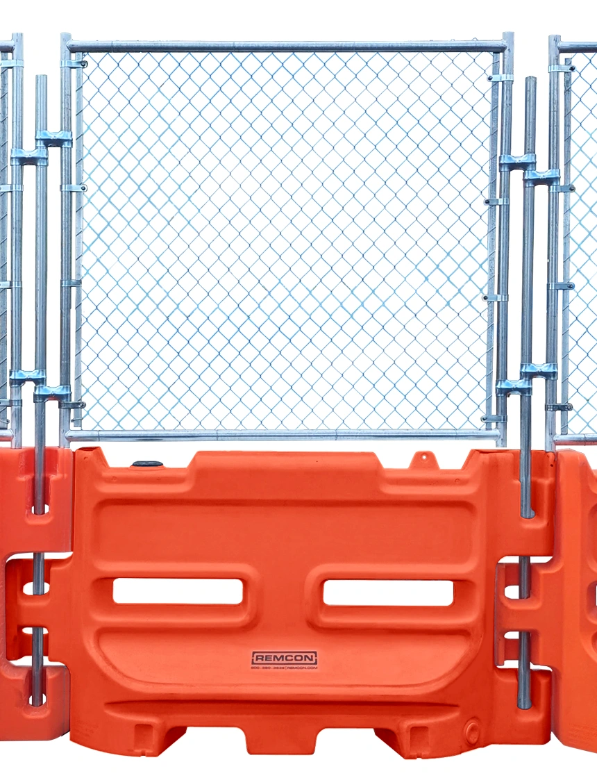 Remcon Guardsafe 42P Barricade - 42\" Tall Orange with Optional Fence Panel