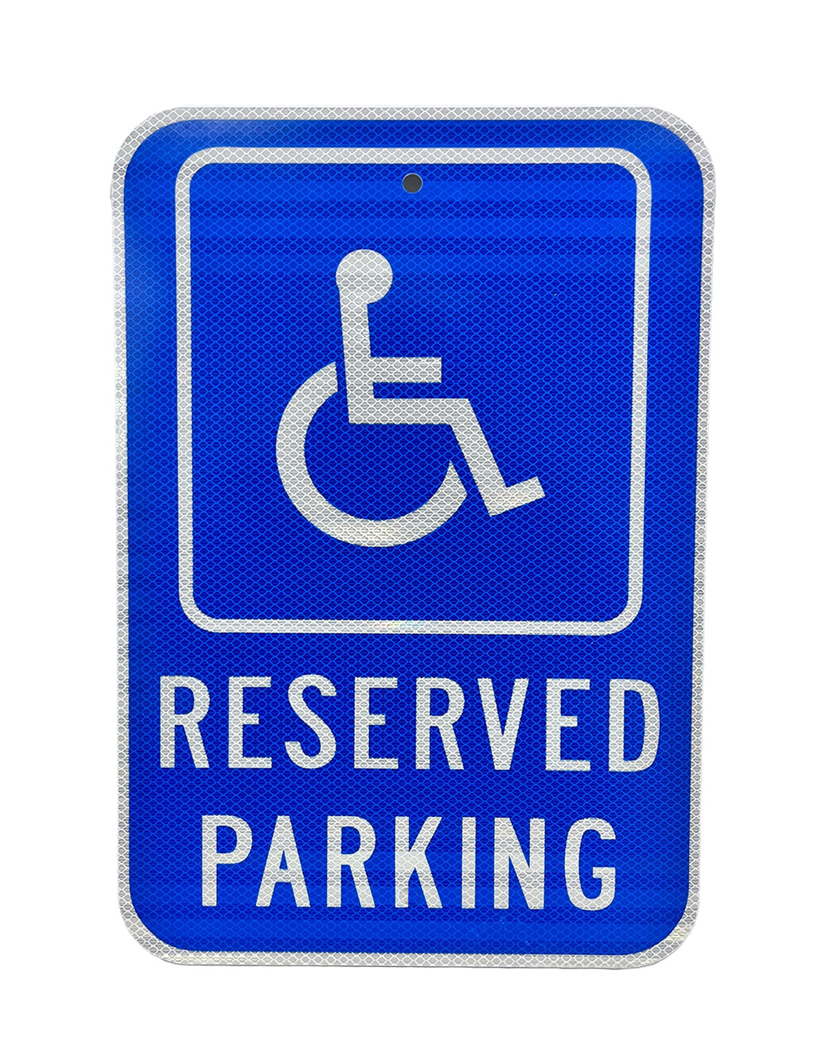 12\" X 18\" Reserved Parking w/ Handicap Symbol Sign, High Intensity (Hi) Grade Reflective