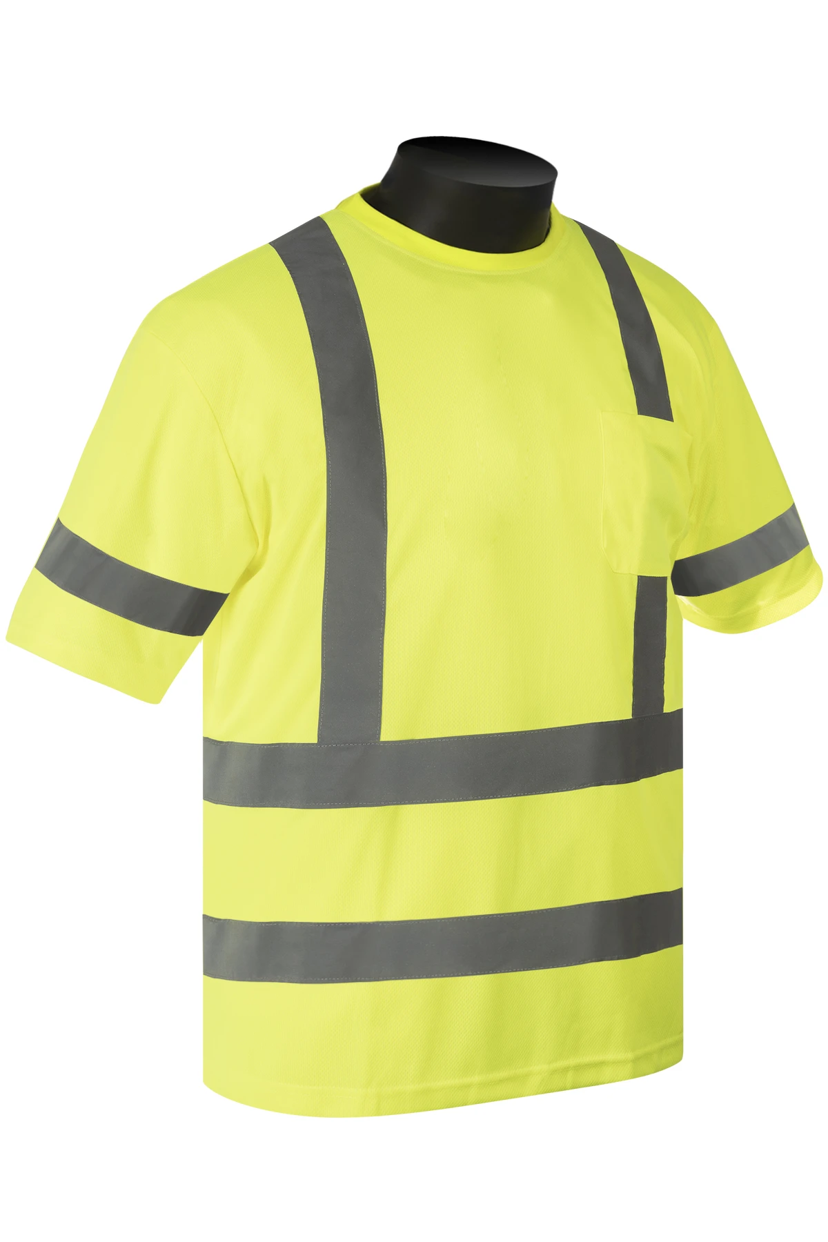 Liberty Safety Moisture Wicking Hi-Vis Short Sleeve T-Shirt, Class 3, Large