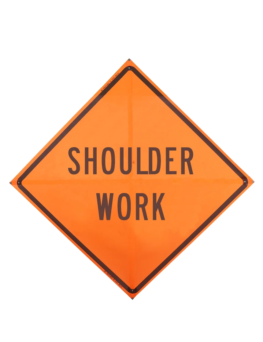 Shoulder Work Sign Sewn Pockets Mesh 48\" X 48\"