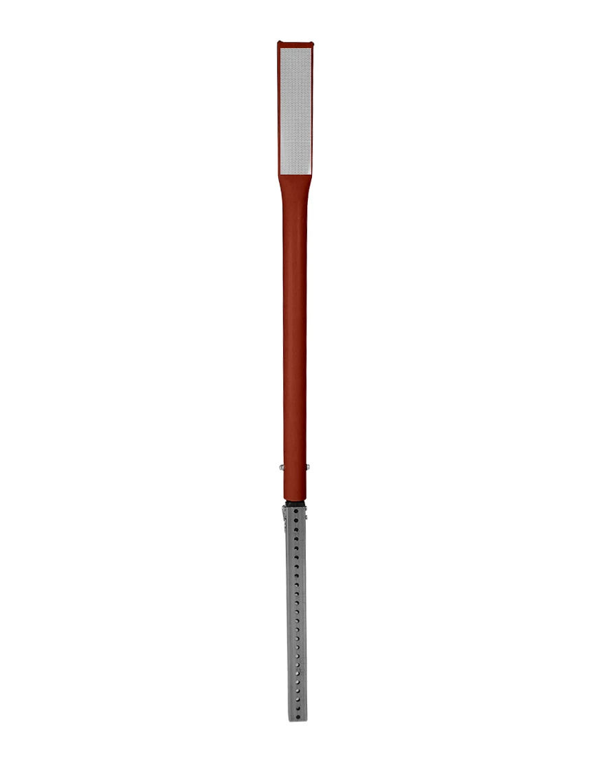 48\" Brown Driveable Delineator w/ 12\" X 3\" White Reflective Sheeting