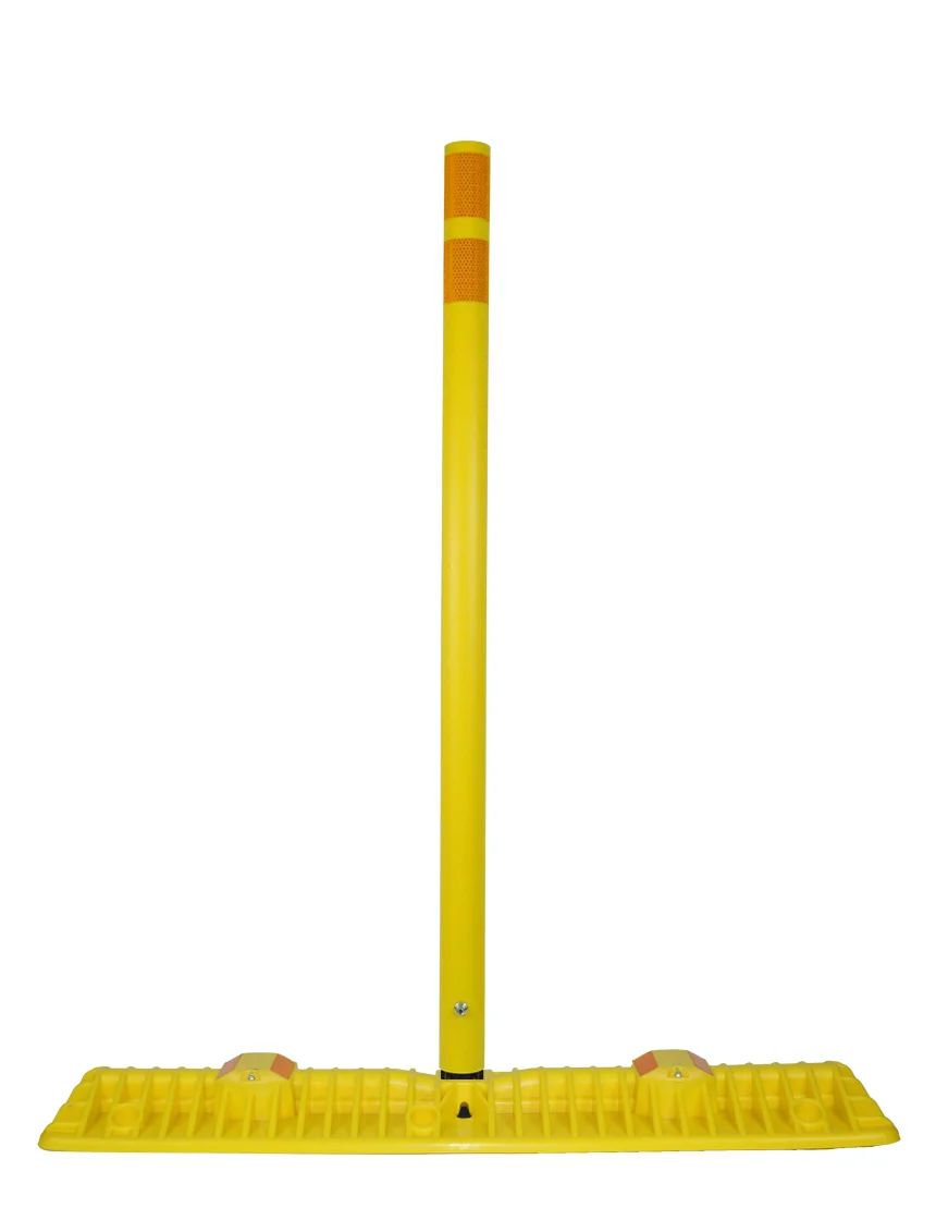 40\" X 10\", Yellow, Shur-Tite Reflective Curb w/ 36\" Post \u0026 Six (6) 5\" Lag Bolt \u0026 Anchors