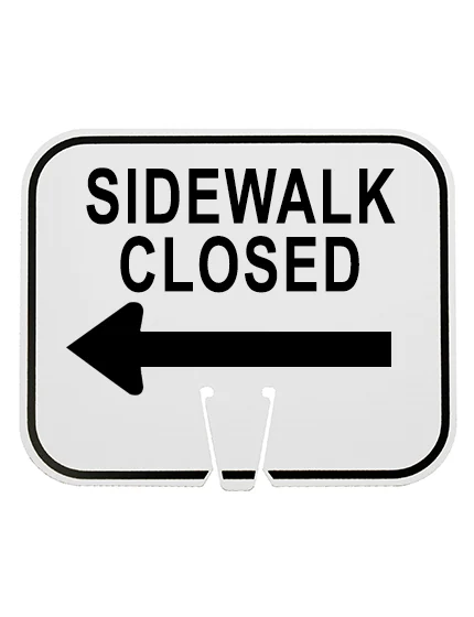 sidewalk closed left arrow
