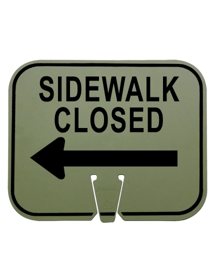 sidewalk closed left arrow olive drab