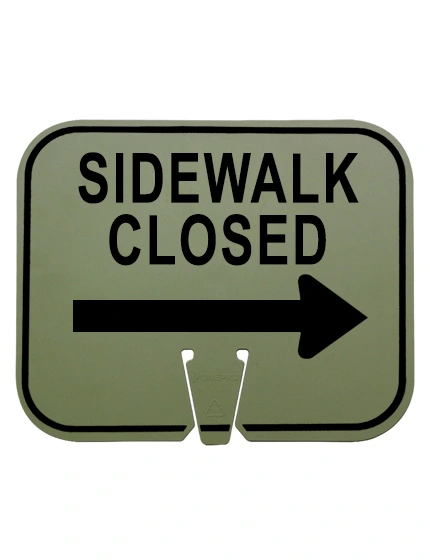 Sidewalk Closed Right Arrow Olive Drab