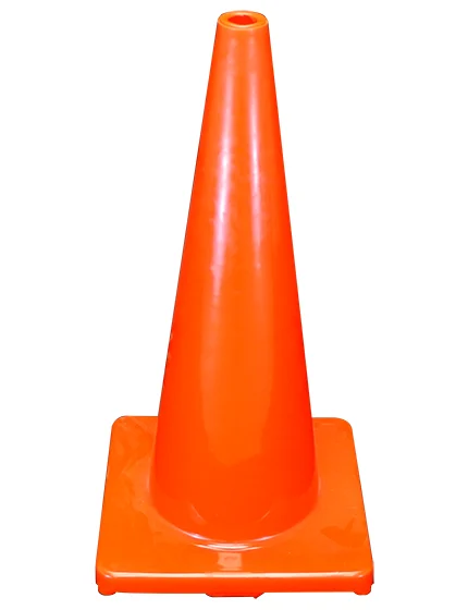 Solid Orange, 28\", 5 lbs, Economy Cone with Single Color Graphic
