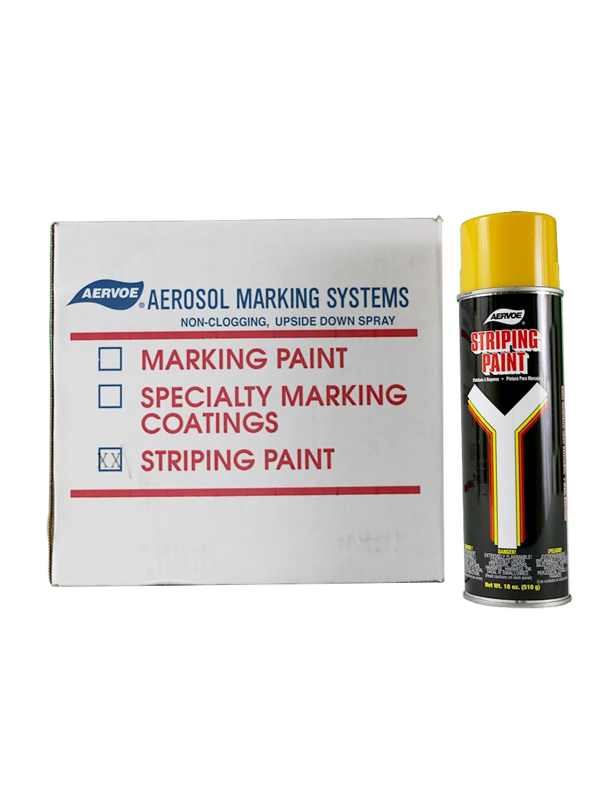 Yellow Solvent Based, Striping Paint (Case of 12)
