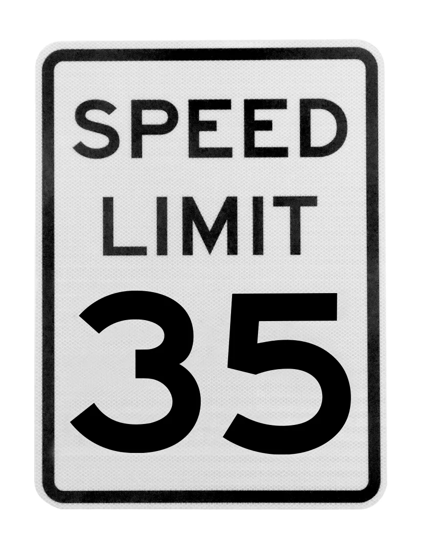 Speed Limit 35 Signs R2-1, 18\" x 24\"
