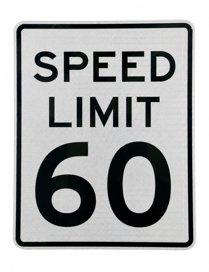 Speed Limit 60 Sign – R2-1, 30\" X 36\"