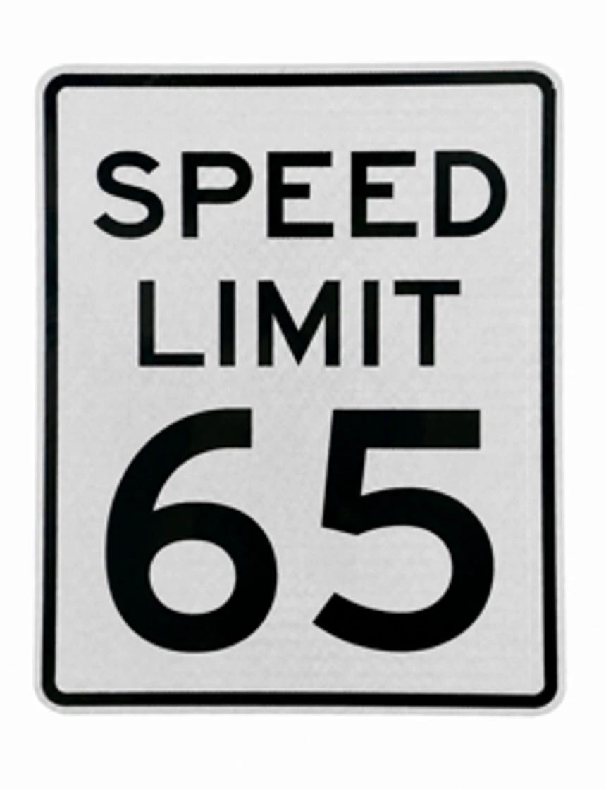 Speed Limit 65 Signs R2 1, 24\" X 30\"