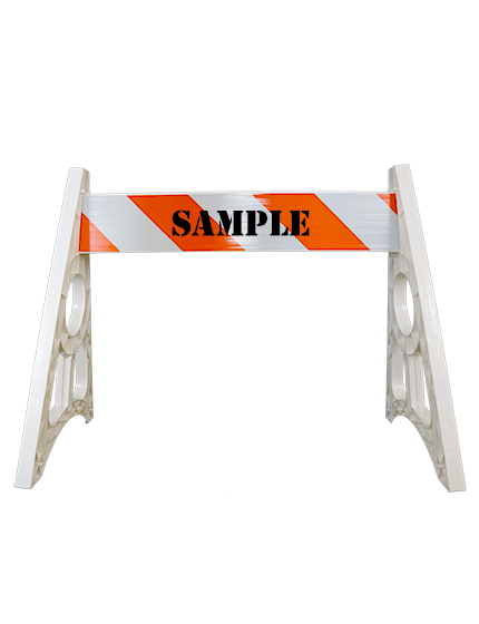 Standard A-Cade Leg Kit-(2) A-Cade Legs \u0026 (1) 4\u0027 Rail w/Org \u0026 Wht HI Ref Sheet 1 Side \u0026 Custom Lettering