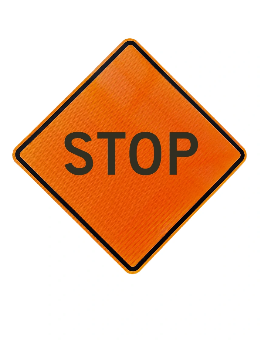 36\", Corrugated Plastic, High Intensity Reflective Sign, STOP