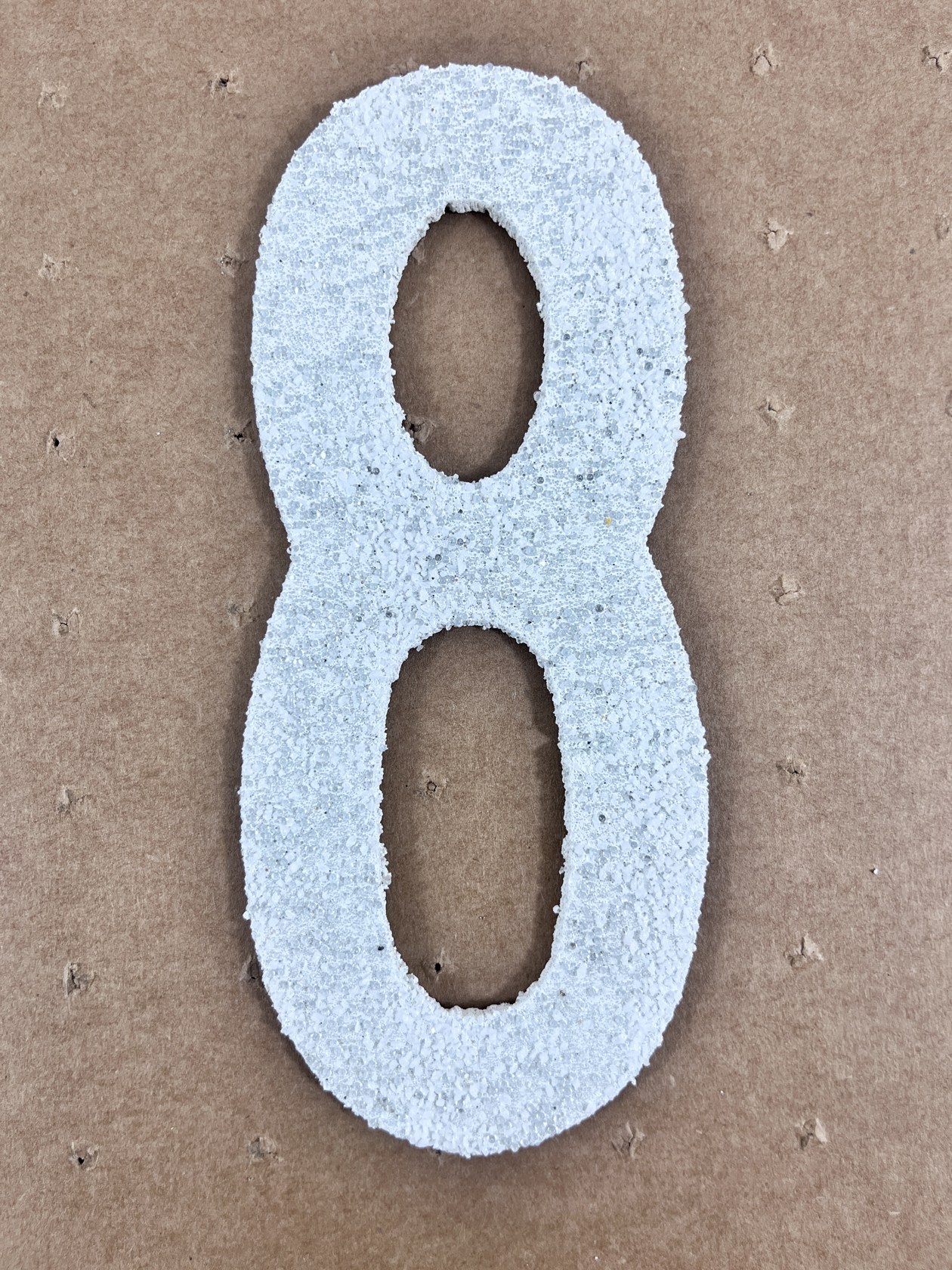 12\" Tall, White, PPG Reflective Premark Thermoplastic Number 8