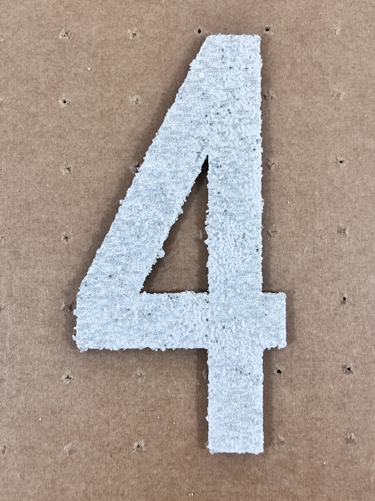 24\" Tall, White, PPG Reflective Premark Thermoplastic Number 4