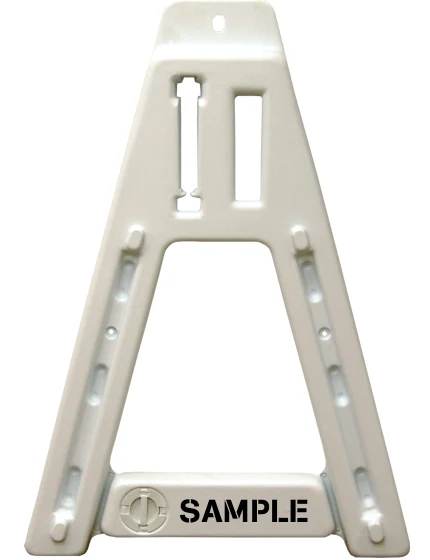 44\" Tall, Sand Fillable A-Cade Rail Holder w/Custom Lettering