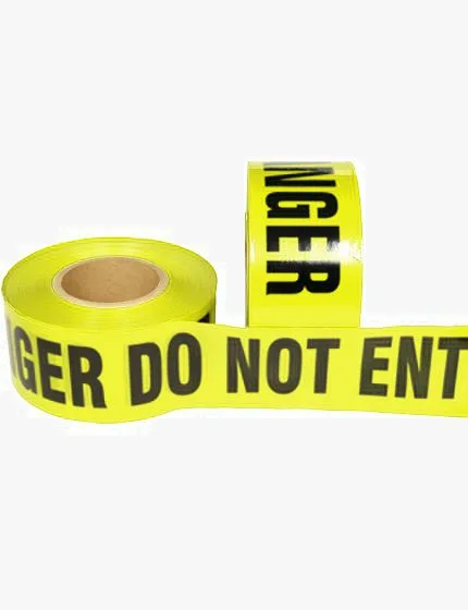 3\" x 1000\u0027 Yellow, Barrier Tape \"DANGER DO NOT ENTER\"