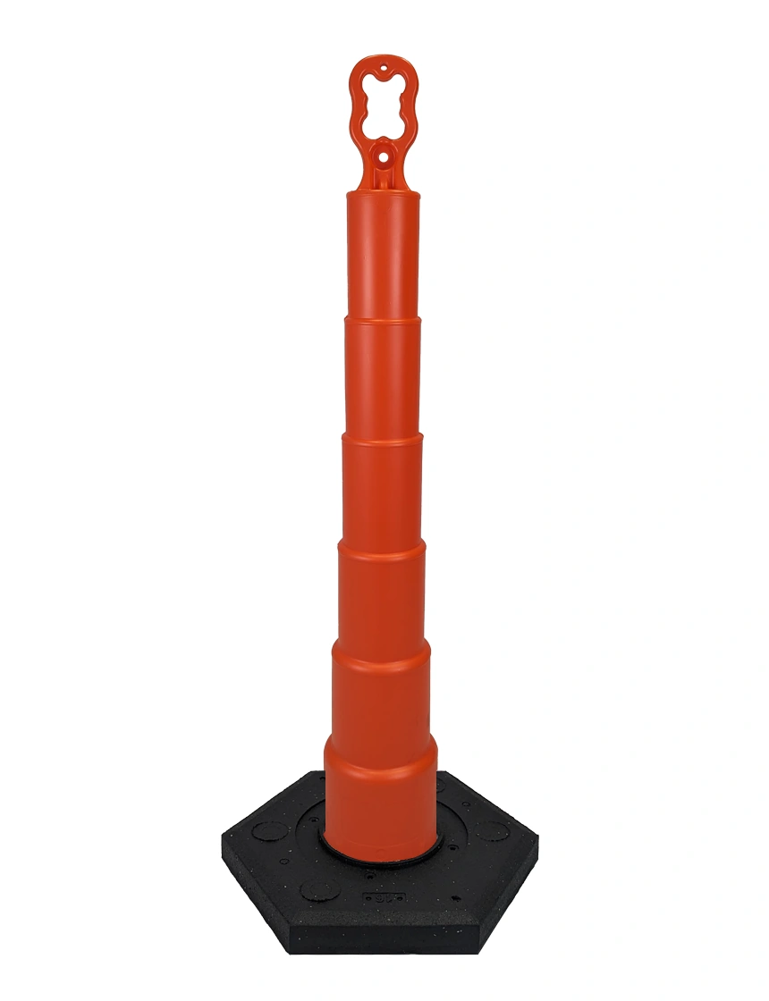 Orange 42 inch EZ-Grab channelizer orange with 16 lb base