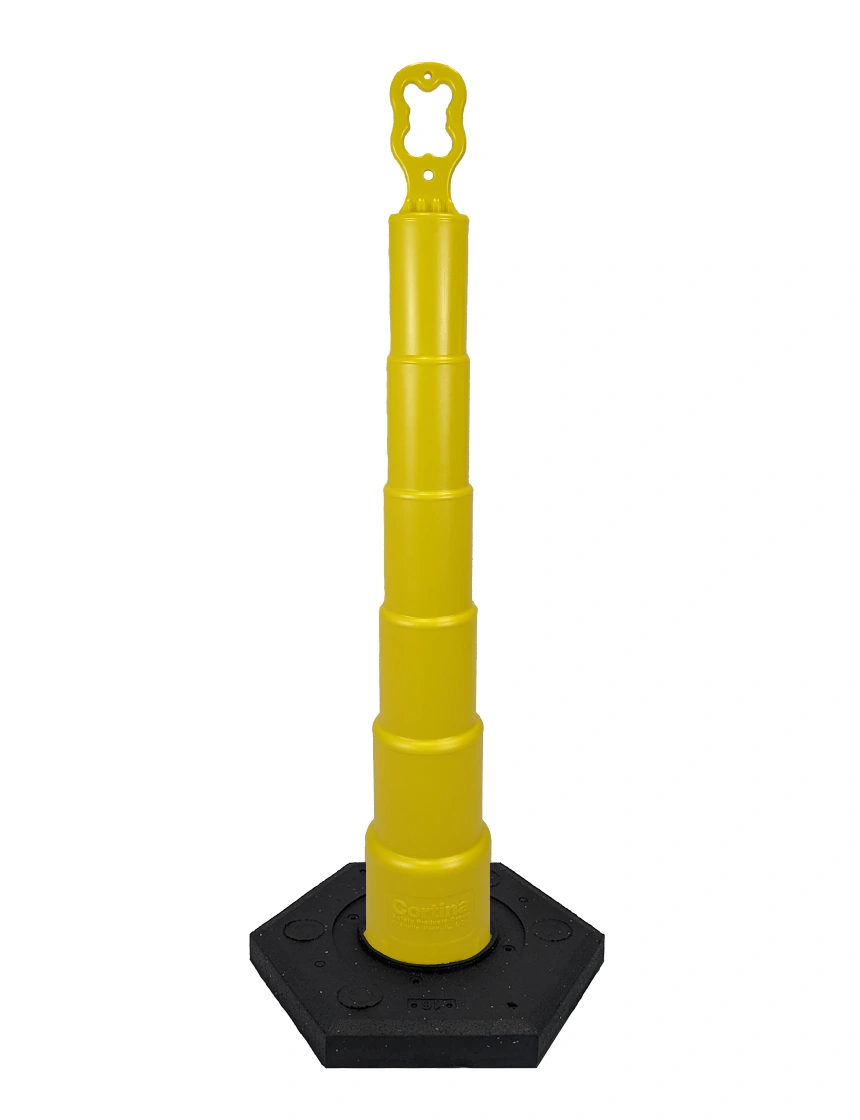 42 inch yellow EZ-Grab channelizer 16 lb base