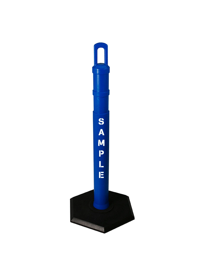 42\" BLUE \u0027JBC Arch-Top\u0027 Tube with 12lb Base with Custom Stencil