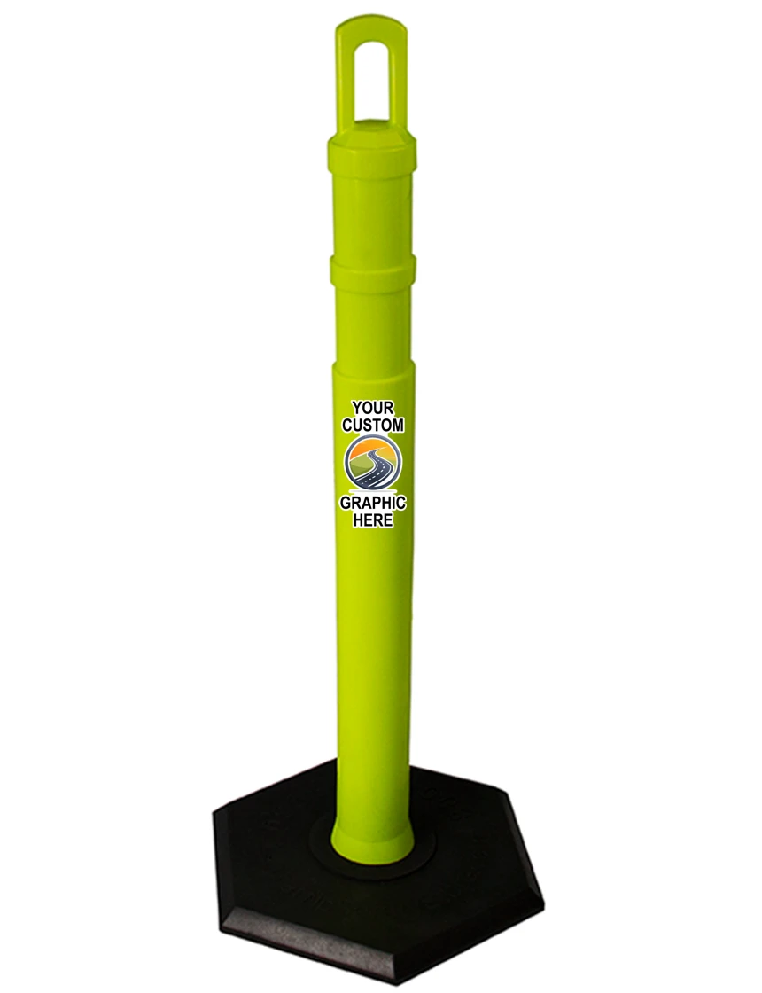 42\" Lime JBC Arch Top Tube w/ 8lbs Base w/ Full Color Graphic