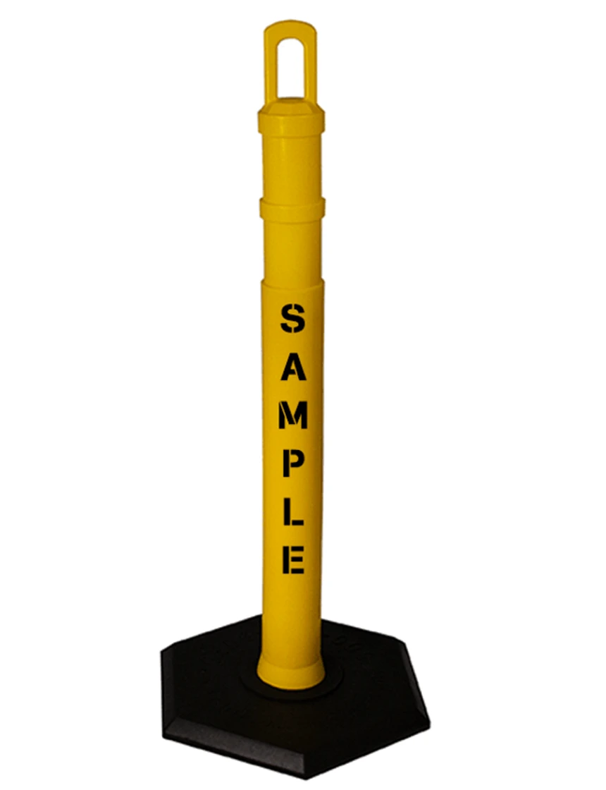 42\" Yellow JBC Arch Top Tube w/ 18lbs Base w/ Custom Lettering