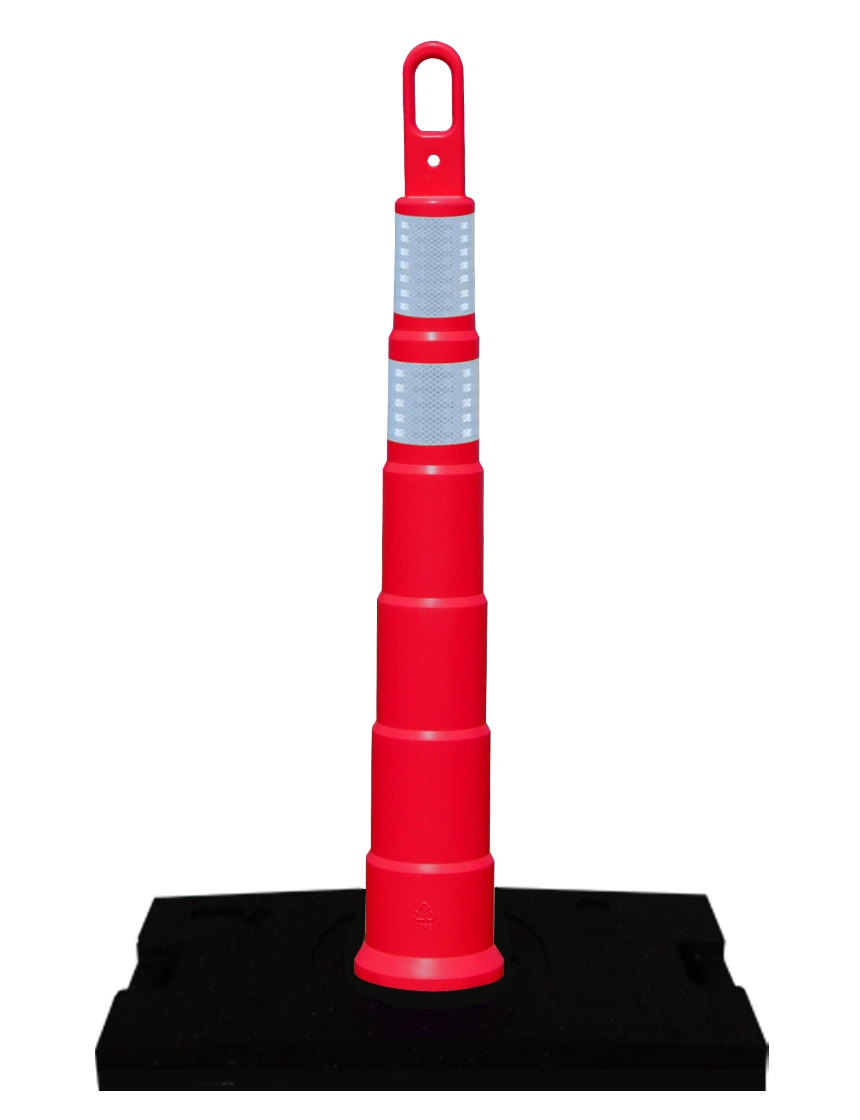 42\" TrafFix Orange Looper Cone, One (1) 6\" \u0026 One (1) 4\" Reflective Collar with 30 lb. Recycled Rubber Base \u0026 Full Color Custom Graphic
