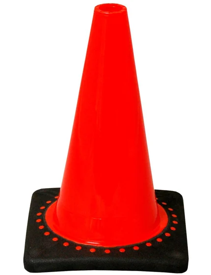 Orange 12\" JBC Black Base Traffic Cone