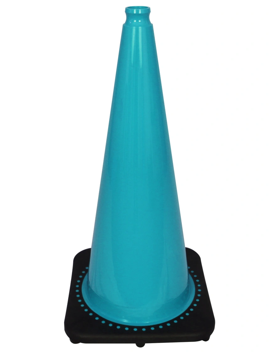 Teal 28\" 7 lbs JBC Black Base Traffic Cone