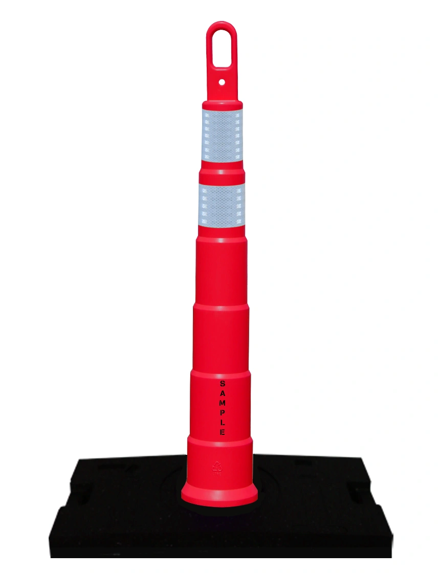 42 In TrafFix Looper Cone High Intensity HI 30 lbsHeavy Duty Base Lettering Double Sided