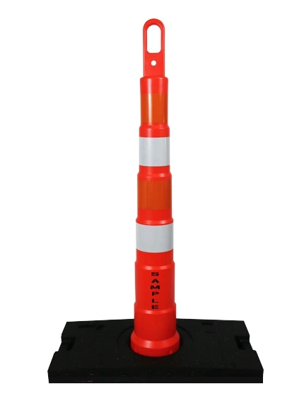 42\" TrafFix Looper Cone w/Four (4) 4\" HI Reflective Collars, 30 lbs Rubber Base \u0026 Custom Lettering