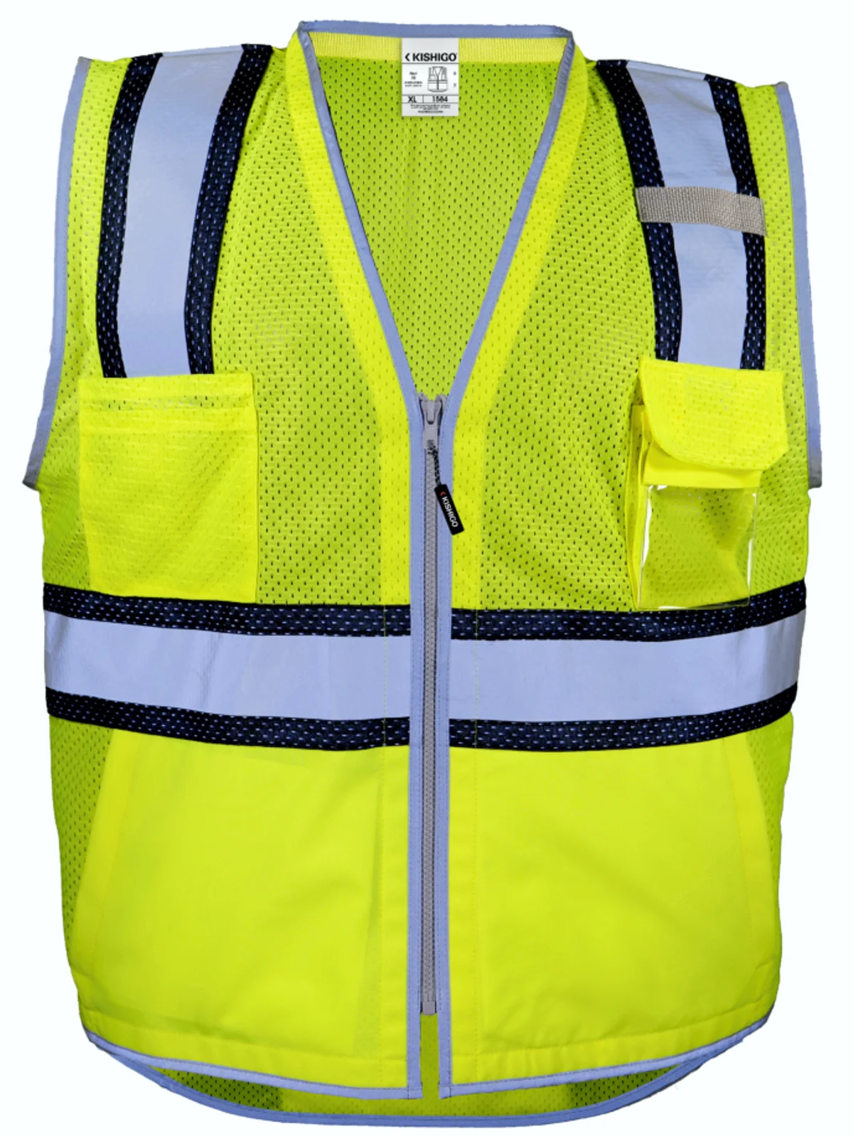 Premium BRILLIANT, Ultra-Reflective Lime Mesh, Class 2 Vest, M
