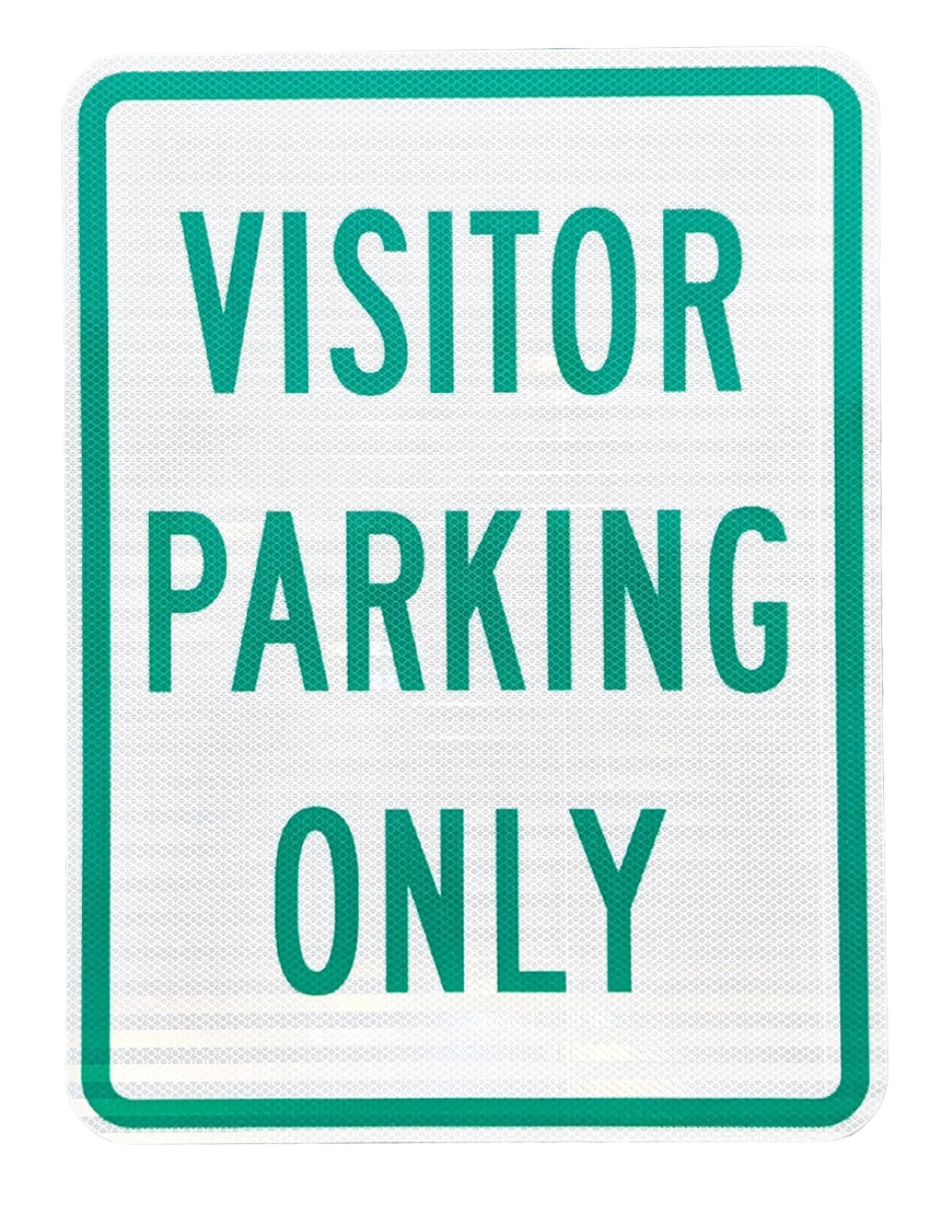 visitor parking only 18 in x 24 in