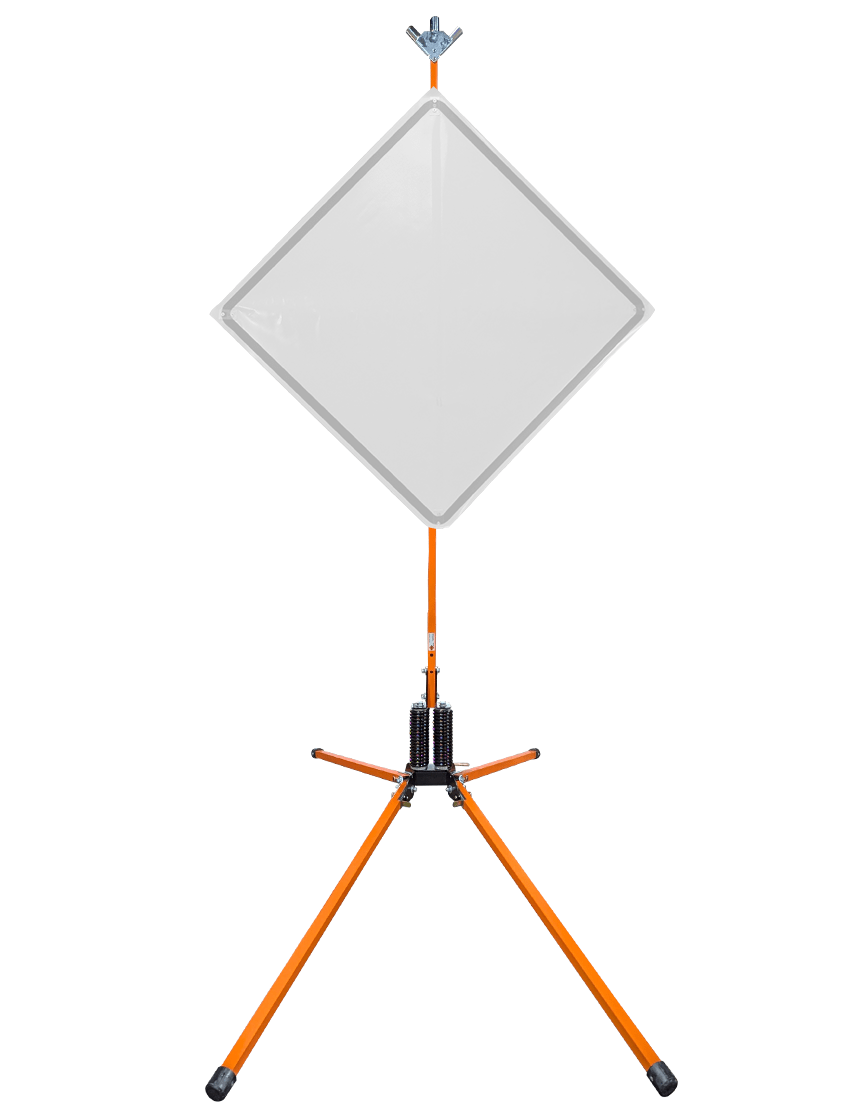 Watchdog Ss440 Heavy Duty Steel Double Spring Sign Stand w/ Cross Brace Bracket To Hold Roll Up Signs