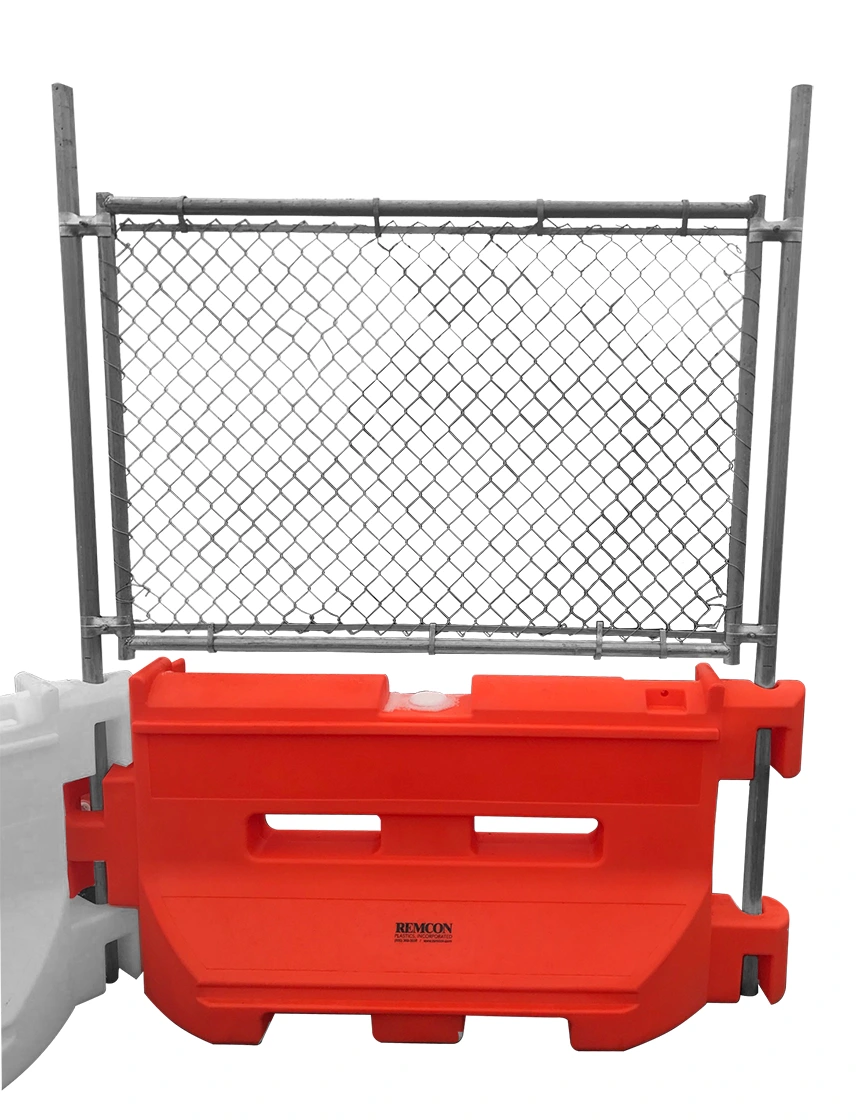 Orange 36\" Construction Barricade with Fence Panel