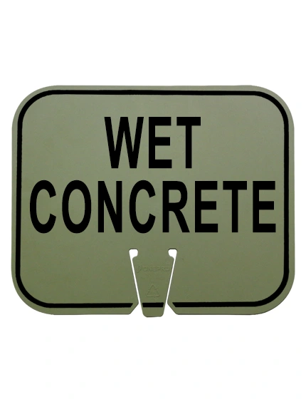 Wet Concrete Clip On Sign Non Reflective Olive Drab