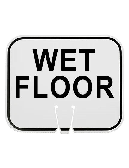 Wet Floor Clip On Sign White Non Reflective