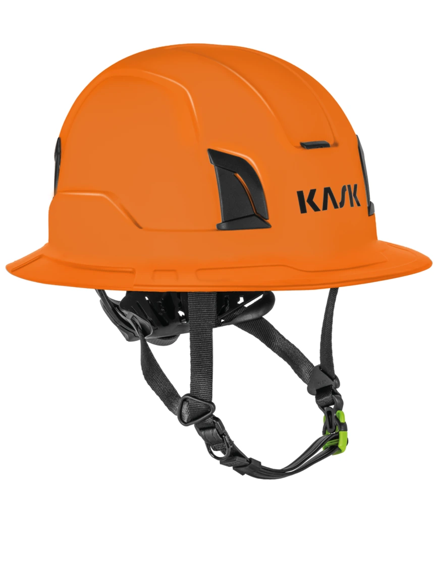 Orange Kask Zenith X2 ‘Full Brim’ Safety Helmet with Custom Single Color Graphic