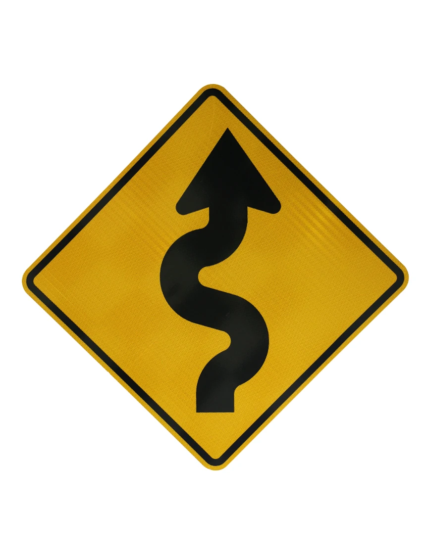 Winding Road Right Symbol Signs W1 5R