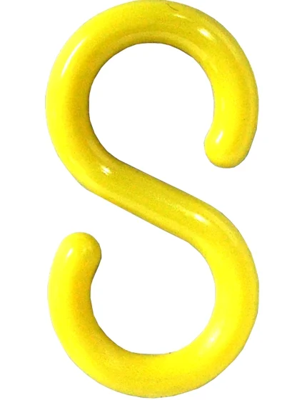 2\" Yellow\"S\" Hook For Plastic Chain