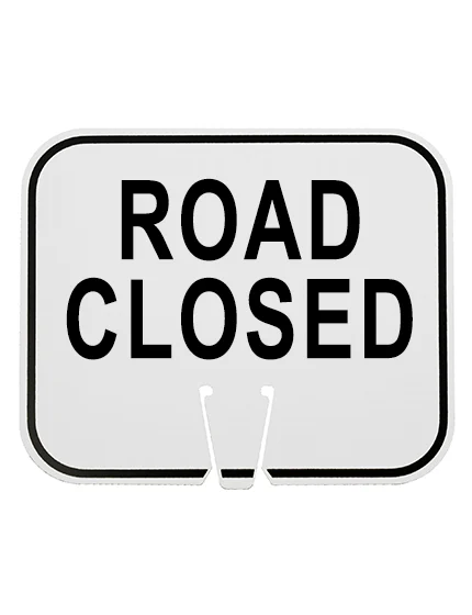 12 3/4\" X 10 1/2\", Non-Reflective Clip On Sign, Road Closed