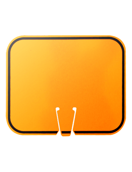 12 3/4\" X 10 1/2\", Reflective Clip On Sign, Blank Orange, Black Border Only