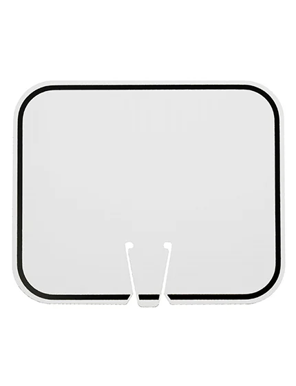 12 3/4\" X 10 1/2\", Abs Clip-On-Sign For Traffic Cones, White, Single Insert