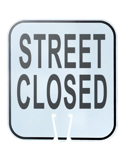 12\" X 13 1/4\", Reflective Clip On Sign, Street Closed