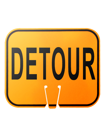 12 3/4\" X 10 1/2\", Reflective Clip On Sign, Detour